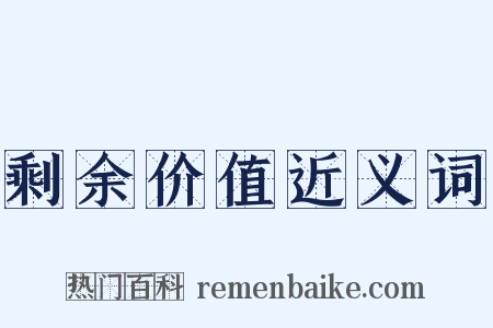 剩余价值近义词是什么意思的图片